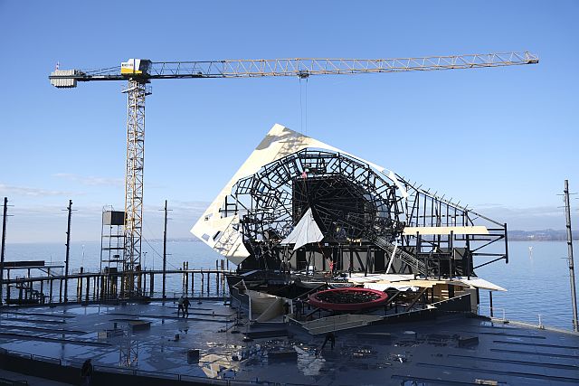 Bühnenbild für »La traviata« bei den Bregenzer Festspiele entsteht